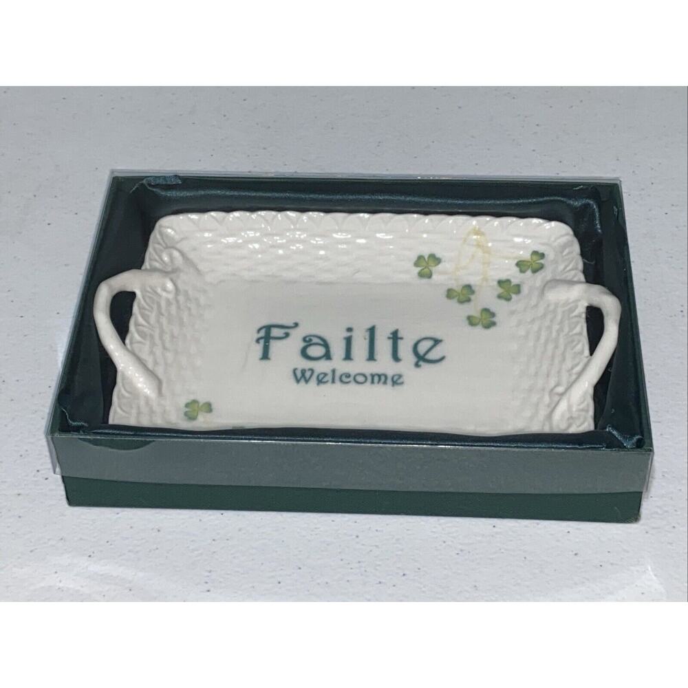 I. Godinger & Co‎ Irish Failte Welcome Tray Valet Key Trinket Dish Money Holder - Picture 3 of 5